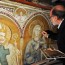 Il restauratore Fusetti nella Cappella di San Nicola - Assisi - medioevoinumbria